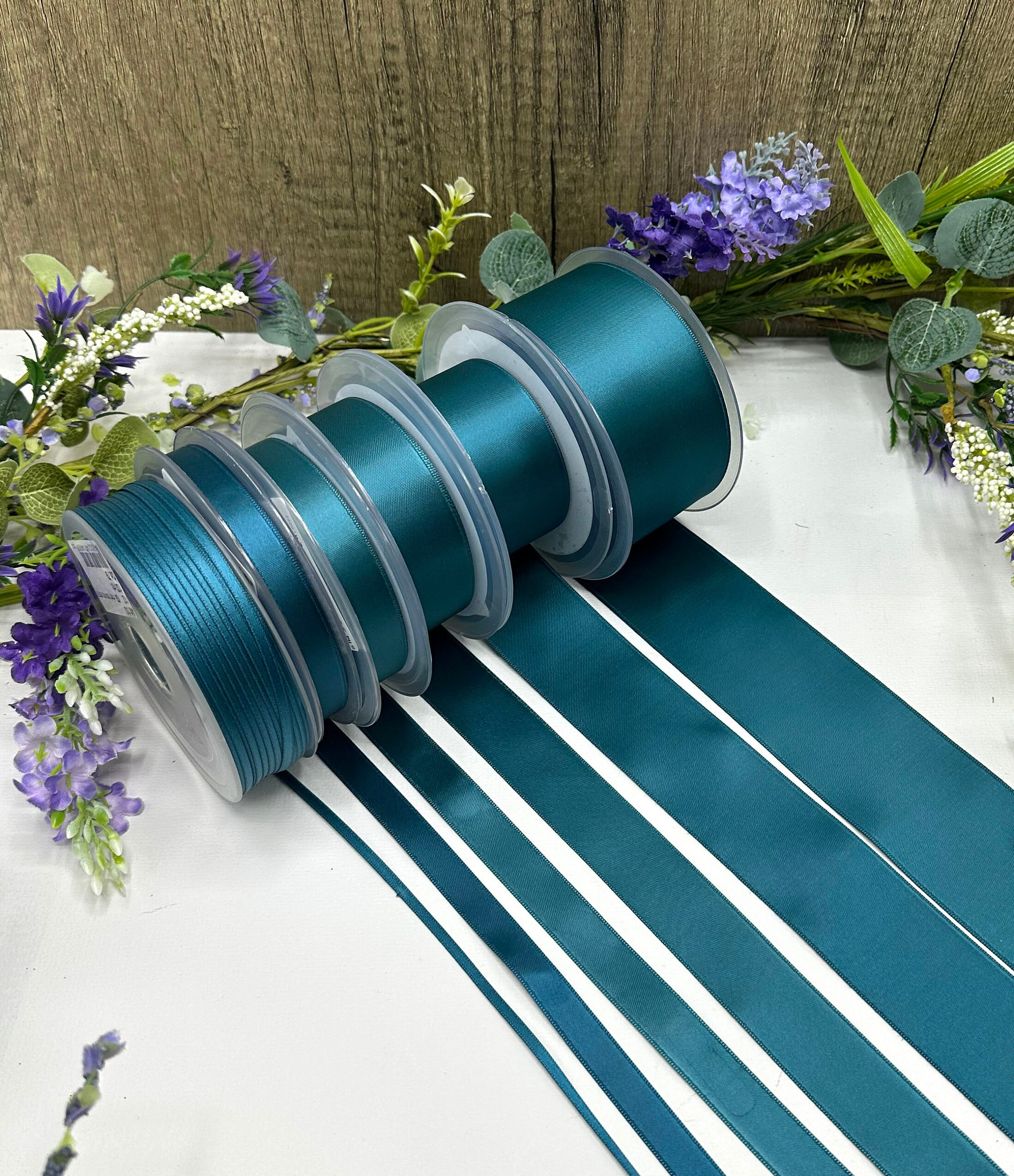 Royal Blue Wired Fabric Florist Ribbon, 1-1/2x50 yards