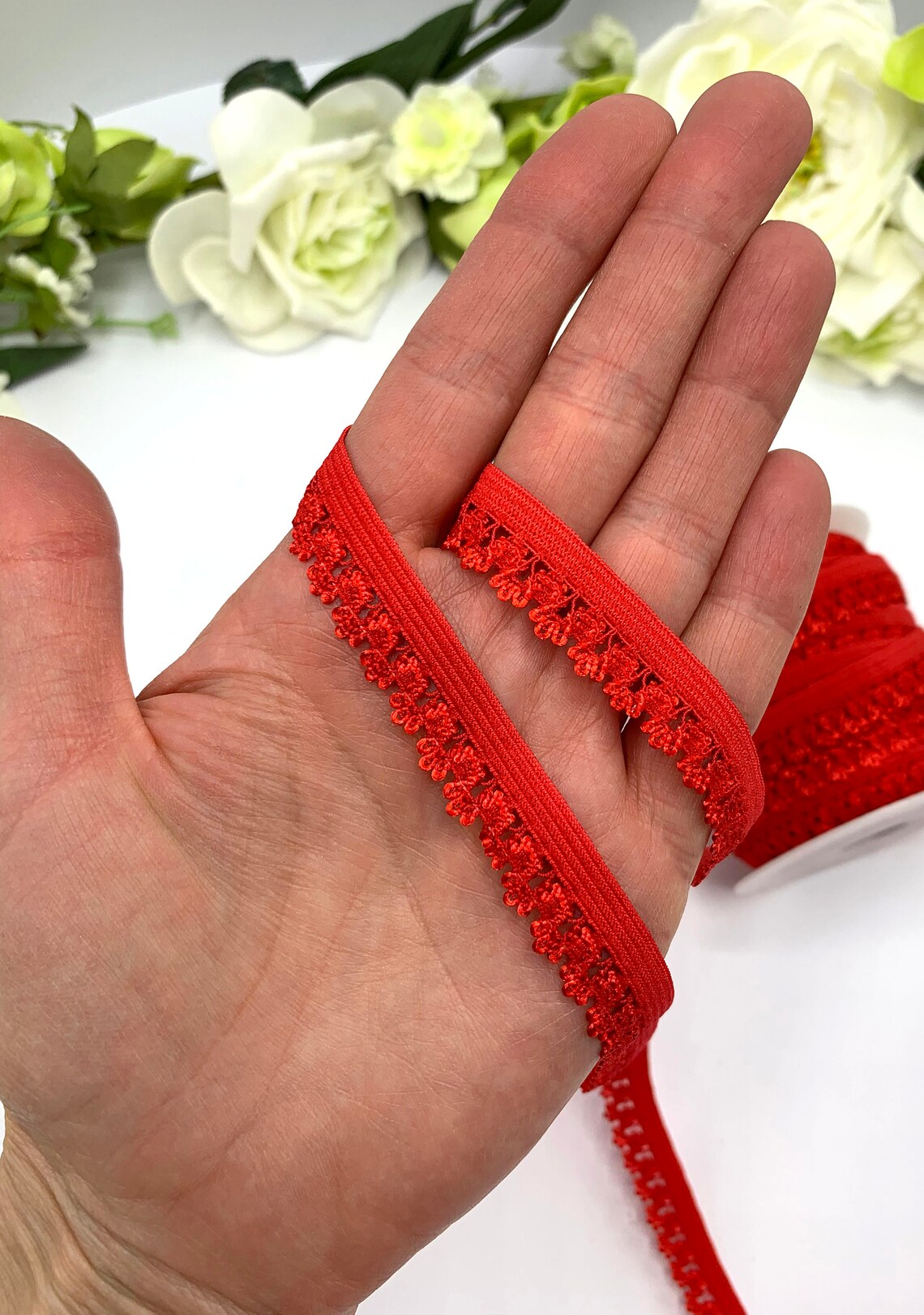 12mm pretty lace edge elastic for lingerie fancy elasticated Etsy