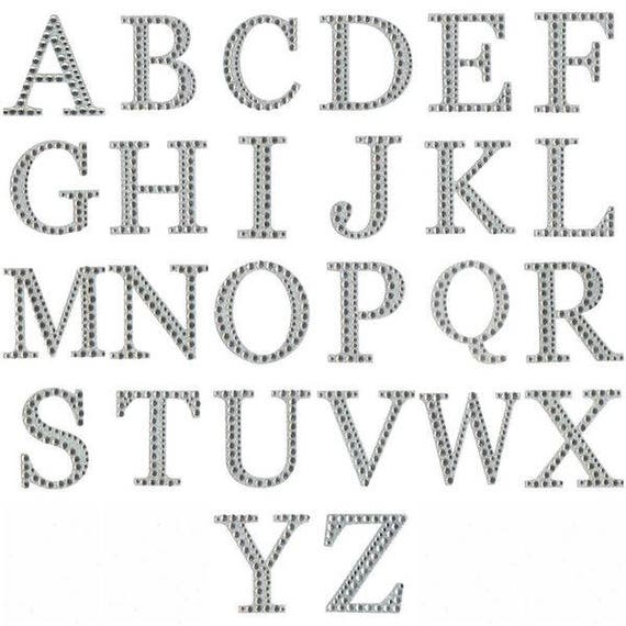 Self Adhesive Diamante Alphabet Stickers Peel off Diamante Letters