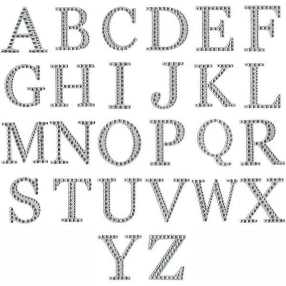 Letter Stickers Large Self Adhesive Diamante Glitter Crystal Capital Letter 5cm