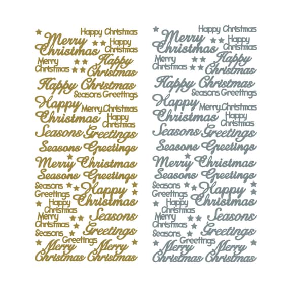 Christmas Greetings Mix Peeloff Stickers Christmas Greetings Mix Peeloff Stickers