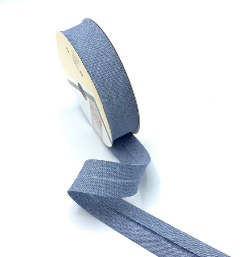 30mm Denim Bias Binding Double Fold Denim Blue Bias Tape Etsy UK