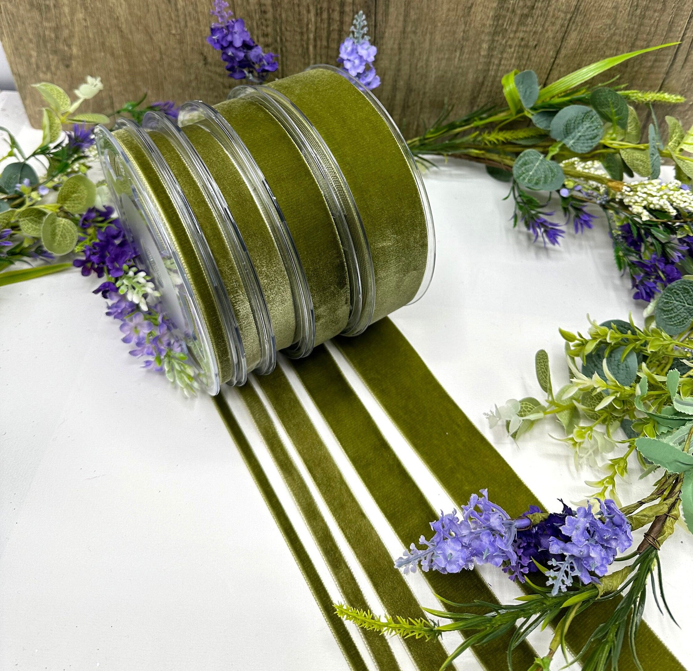 Green Gift Ribbon 2 Inch X 25 Yards, Sage Green Satin Fabric Ribbons ...