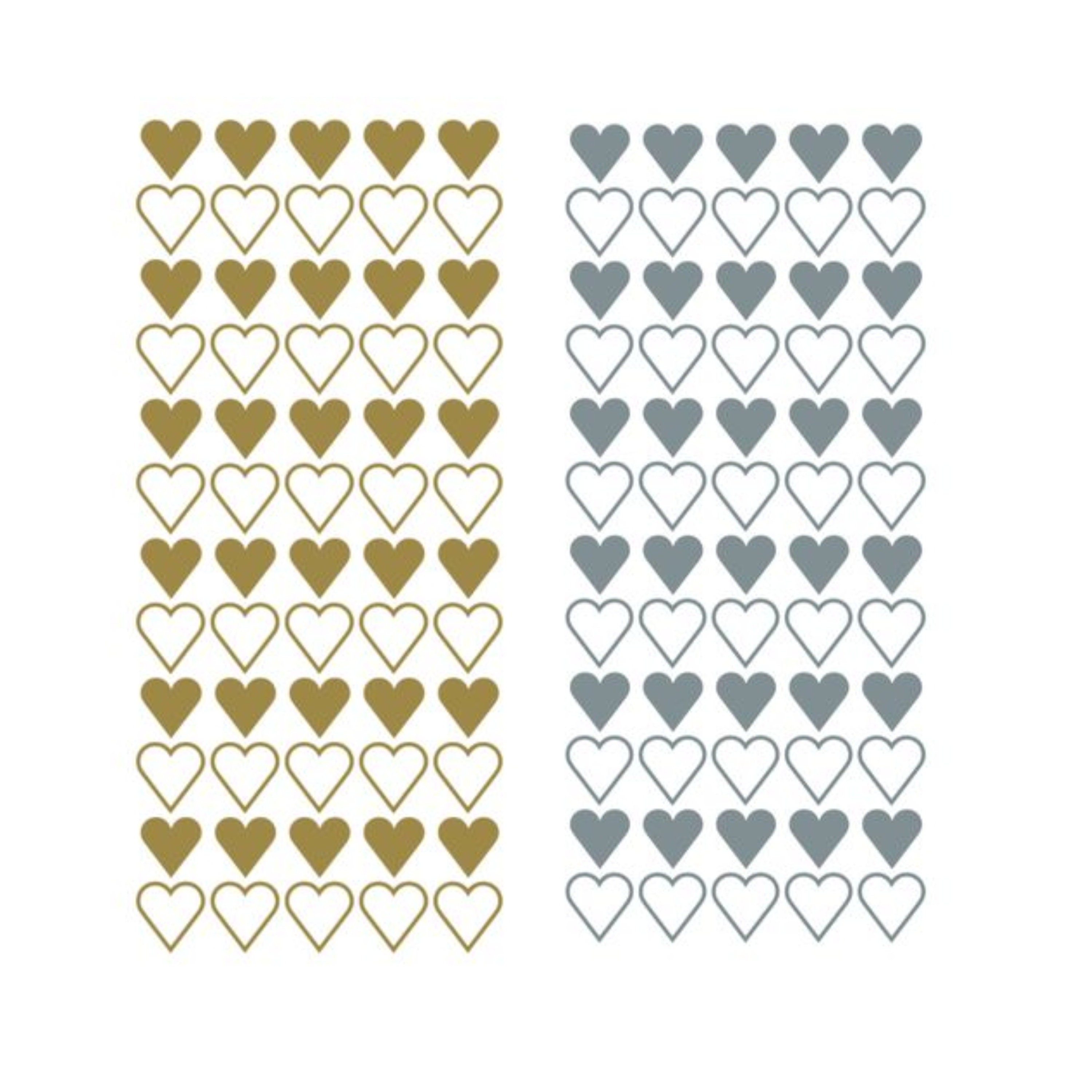 Foiled Tiny Heart Stickers Foiled Heart Stickers Planner 