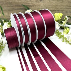 Hying Burgundy Red Ribbons for Wreath Bows, Valentine's Day Wired Edge  Ribbons Holiday Red Velvet Ribbon Wedding Craft Ribbons for Gift Wrapping