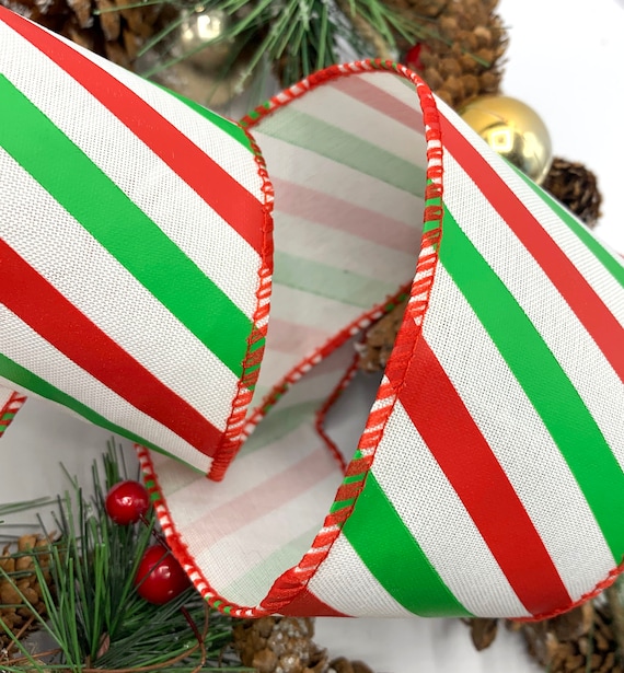 Vatin Christmas Tree Wrap Around Decor Ribbon, Craft Ribbon Wired