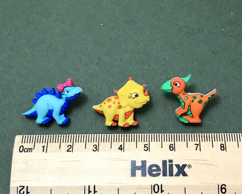 Novelty Buttons Cake Decorations Childrens Buttons Dinosaur Dino-mite