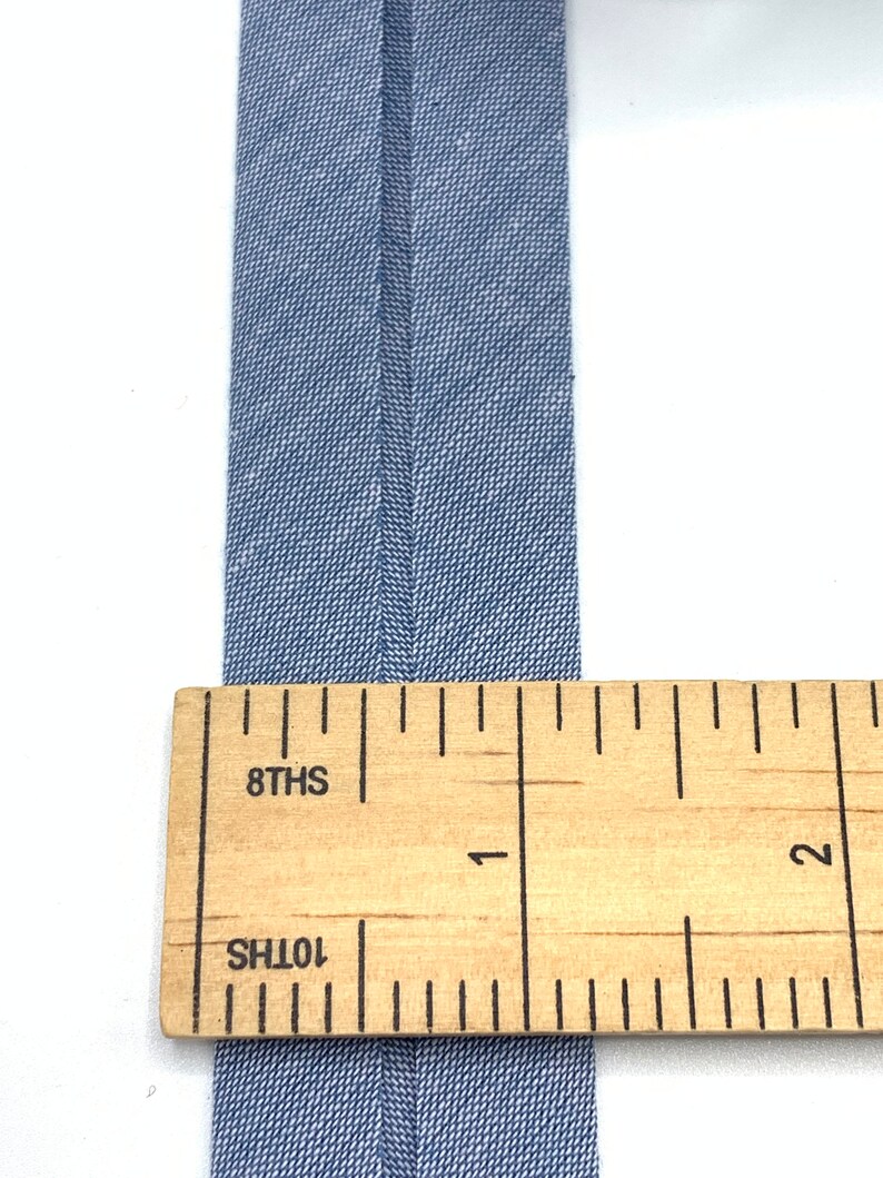 30mm Denim Bias Binding Double Fold Denim Blue Bias Tape Etsy