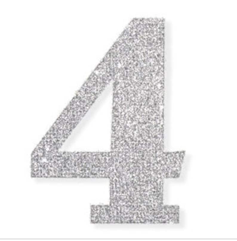 Silver Glitter Number Stickers Self Adhesive Peel off Etsy UK