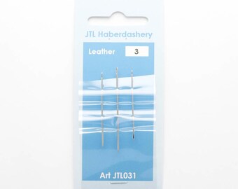Pack of 3 Leather hand sewing needles 3 - JTL031