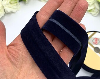 Plush Addict Single Fold Satin Schrägband – Marineblau, 18 Mm Breit, 5 M Lang | Zum Einfassen Und Verzieren Von Näharbeiten