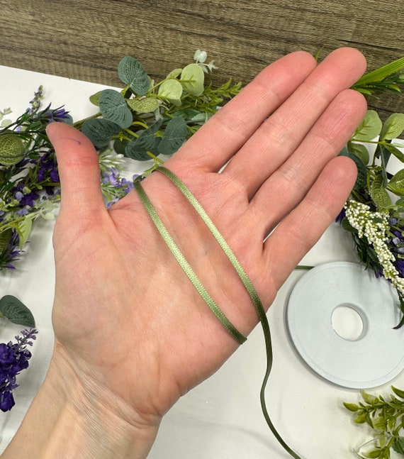 Green Gift Ribbon 2 Inch X 25 Yards, Sage Green Satin Fabric Ribbons ...