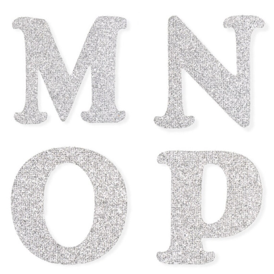 Silver Glitter Letter Stickers Self Adhesive Peel Off Etsy