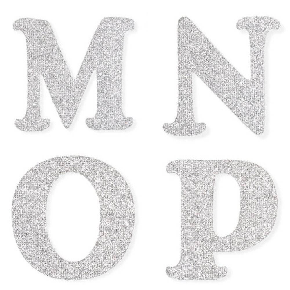 Silver Glitter Letter Stickers Self Adhesive Peel Off Etsy