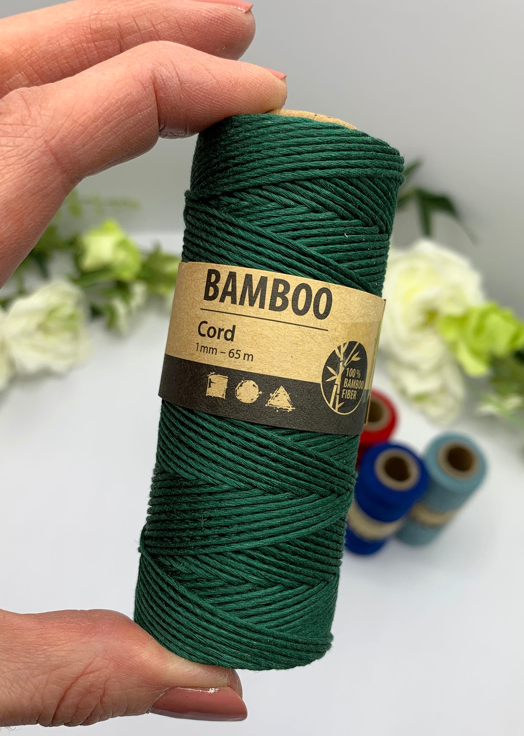 Bamboo Cord 65m roll of 1mm thick 100 natural bamboo fibre Etsy