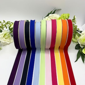 3/4&quot; Stretch cotton bias tape, assorted solid colours, 18mm single fold bias binding, elastic bias tape - 1m 3m 5m increments