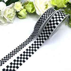Chequered Flag Ribbon - 5/8