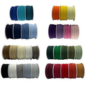 5mm Piping cord sold BY THE METRE, 13mm flanged insertion trim tape, plain for cushions upholstery bags furniture clothing and home decor