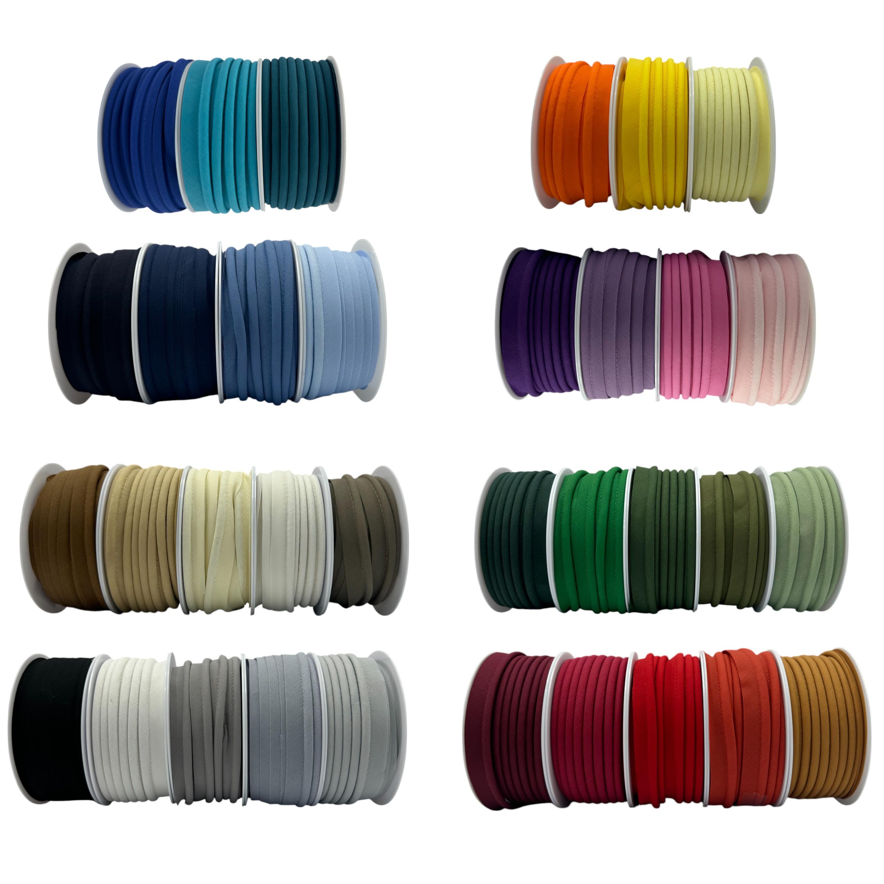 Ruban Biais Passepoil Satin 5 M Gris - Cordé Pour Couture Ameublement Décoration