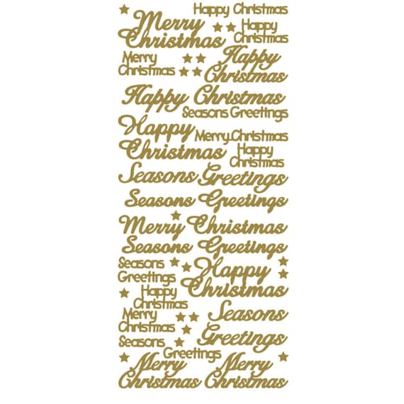 Christmas Greetings Mix Peeloff Stickers Christmas Greetings Mix Peeloff Stickers