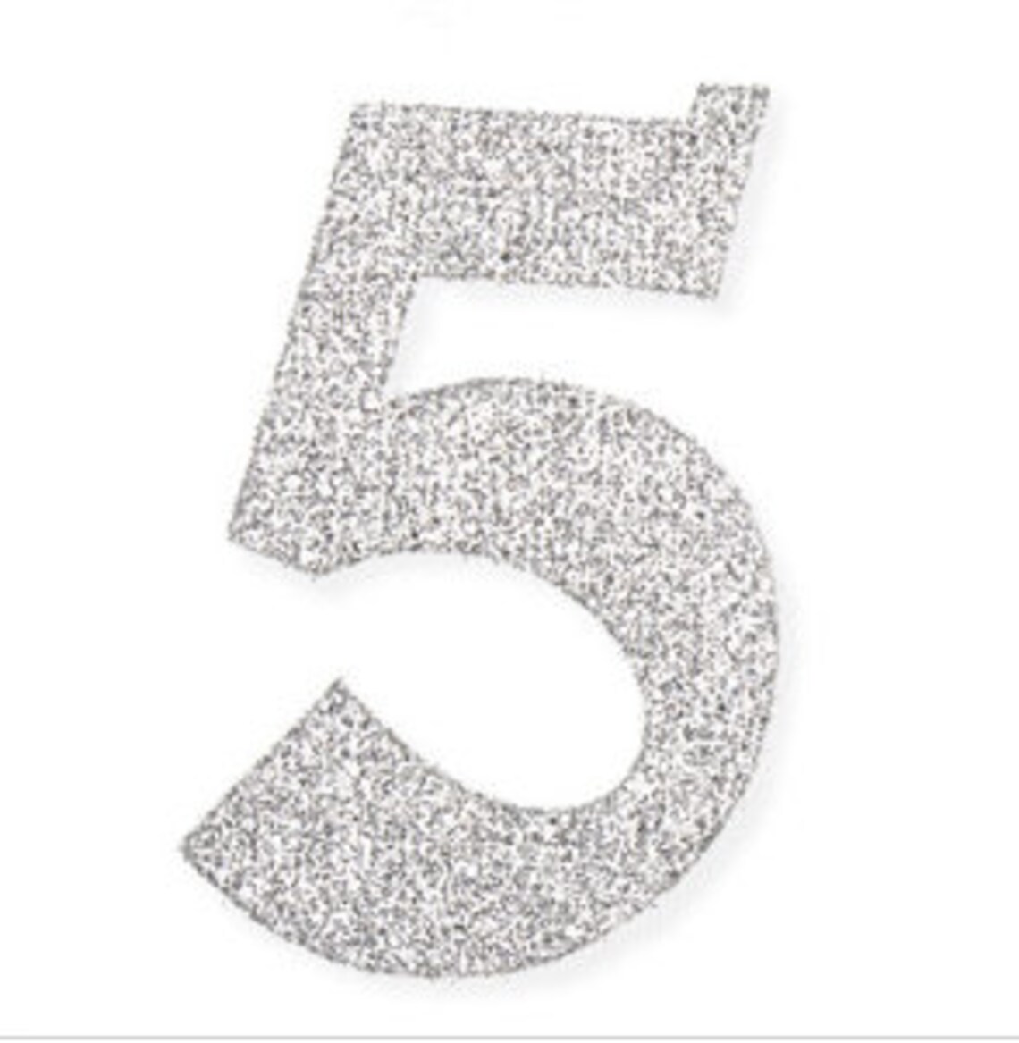 Sparkly Silver Glitter Adhesive Numbers Stickers - Craft Labels - Minilabel WD-55