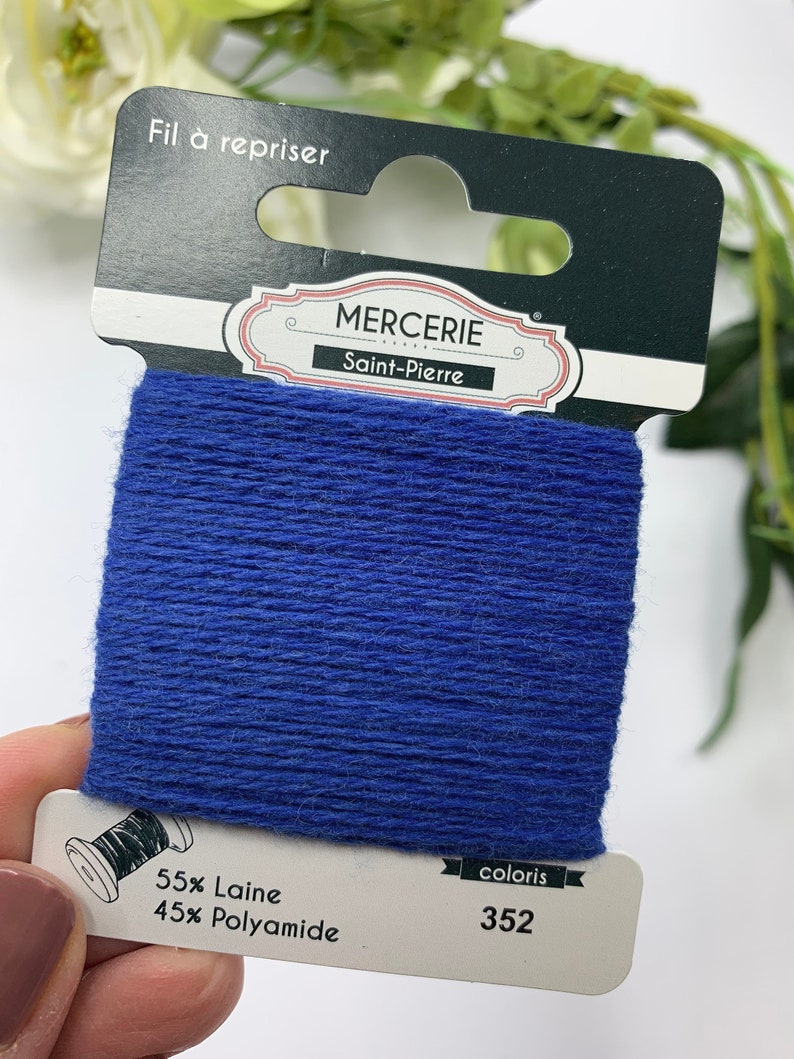 Blue Darning Wool Mending Thread for Knitwear Socks and - Etsy UK