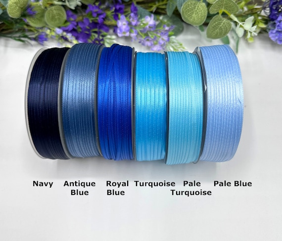 Nastri Di Raso Colorati - 6 Rotoli Da 22mt X 2cm Per Regali, Matrimoni, Fai Da Te: Giallo, Rosso, Viola, Azzurro, Verde E Rosa