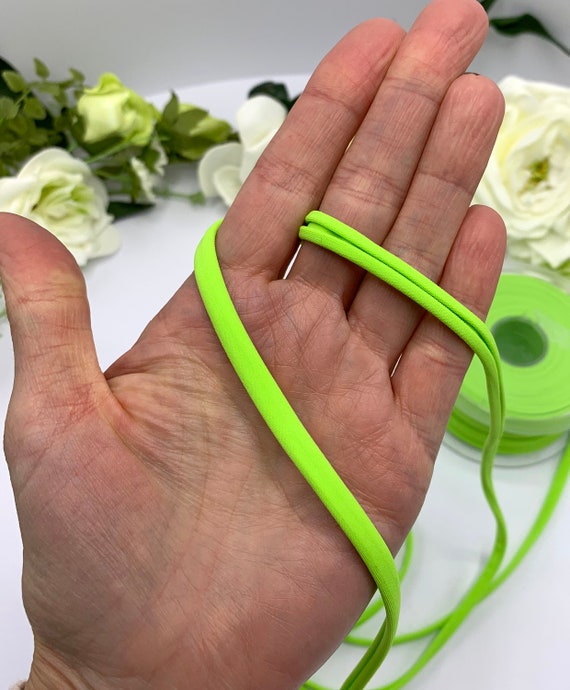 Lime Green Spaghetti Elastic Cord, 5mm Unstitched Lycra for Bikini