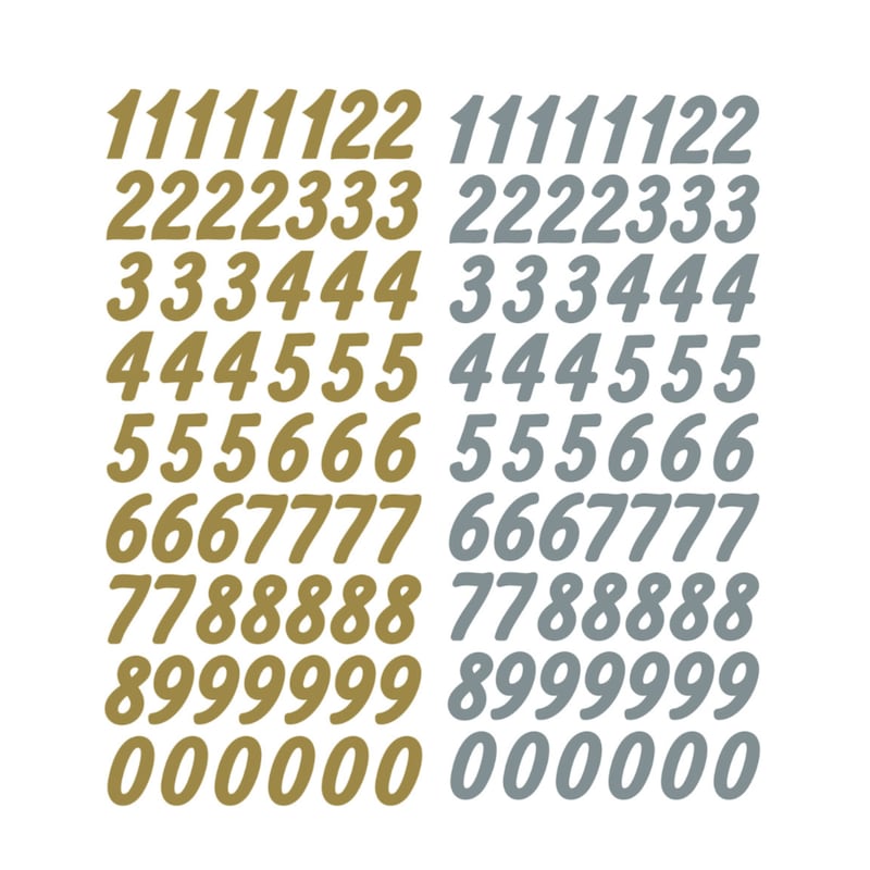Number Stickers - Etsy UK