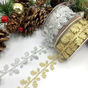 1,5 inch metallic kreupel bladversiering, zilver of goud uitgesneden eikenbladversiering voor naaien, woondecoratie, papercrafts en kerstversiering