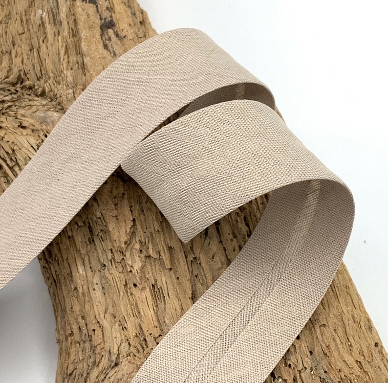 20m Reel of 30mm Linen Bias Binding / Bias Tape Double fold Etsy