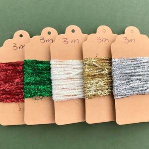 Box of 100 Metallic Silver or Gold Wired Tinsel Chenille Stems Craft Pipe  Cleaners 12 X 3mm 1/8 