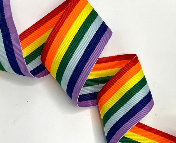 Berisfords Ribbon: Grosgrain - Rainbow Stripe Berisfords Ribbon: Grosgrain - Rainbow Stripe