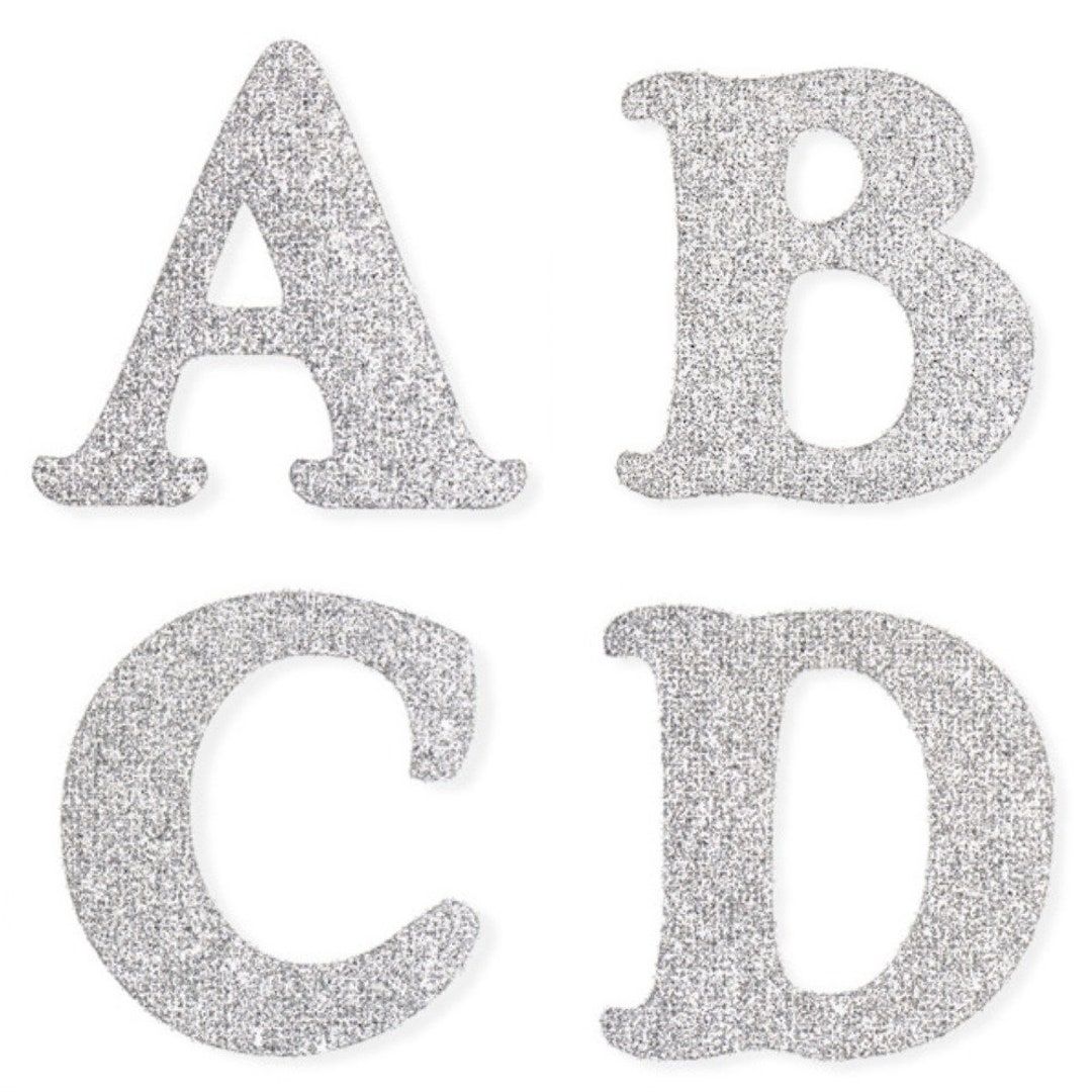 MultiCraft Alpha Sticker Sheets - Large Cap Silver Metallic