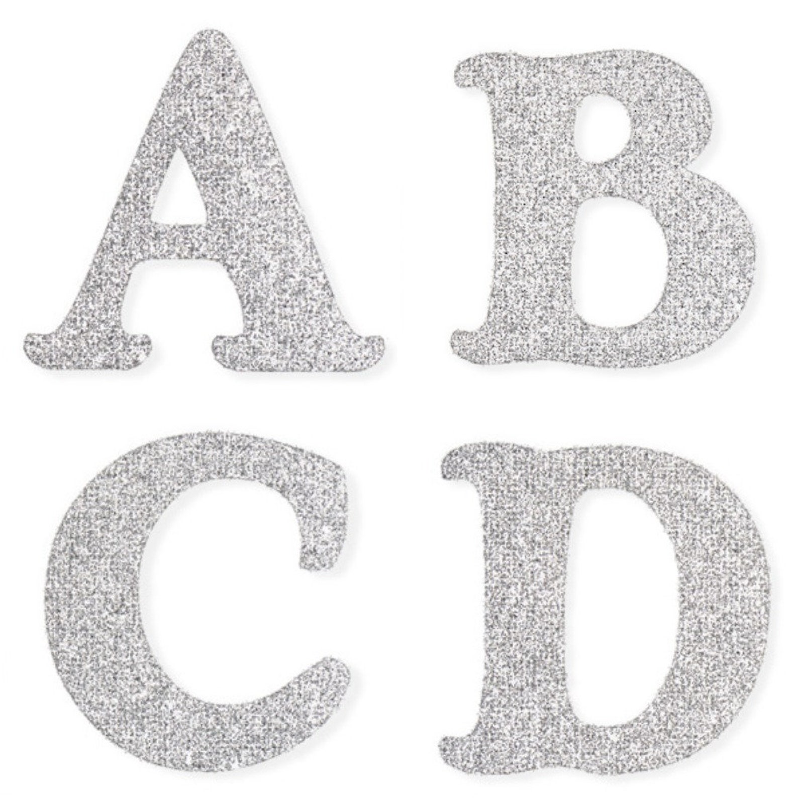 Silver Glitter Letter Stickers Self Adhesive Peel off Etsy UK