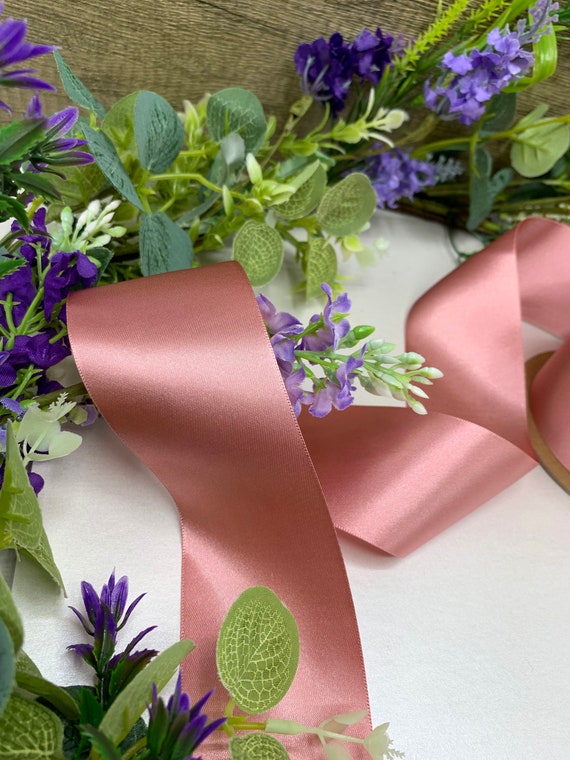 Blush Pink Ribbon 1 Inch x 25 Yards, Satin Fabric Silk Ribbon for Gift  Wrapping, Hair Bows Making, Floral Bouquets, Wreaths, DIY Sewing Projects,  Wedding, Baby Shower and Handmade Trims 