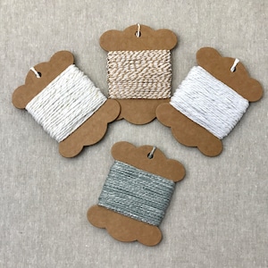 Cordel de panaderos metálicos de 10 m en bobina de tarjeta Kraft - Brillo plateado - Brillo dorado - Oro metálico - Brillo gris plateado - Envoltura de regalo de boda