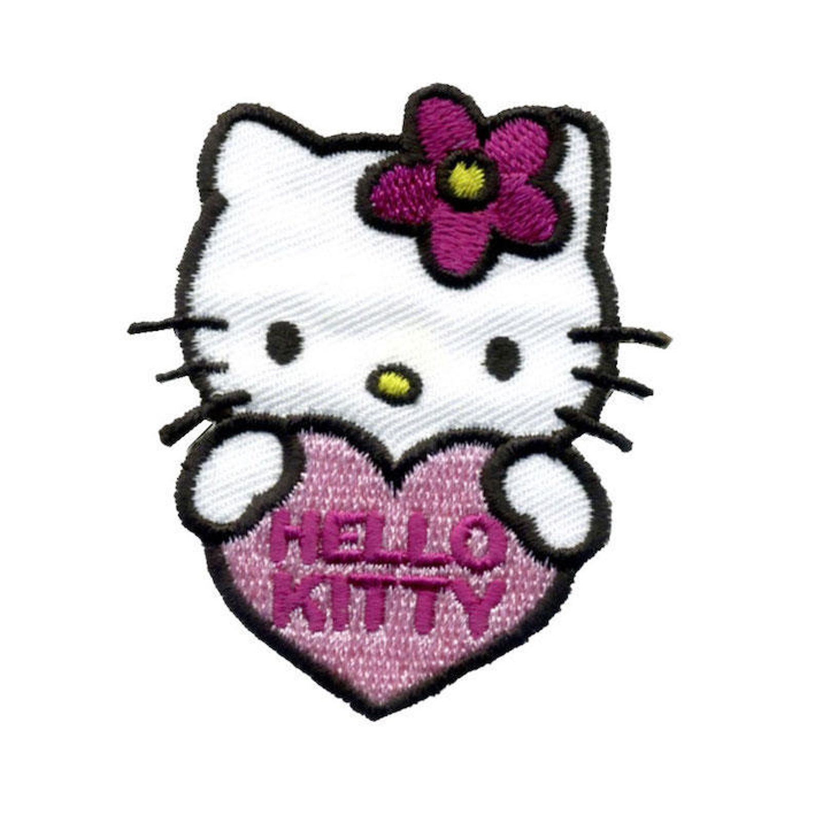Hello Kitty Patch Iron on or Sew On Embroidered Cute Cat Etsy