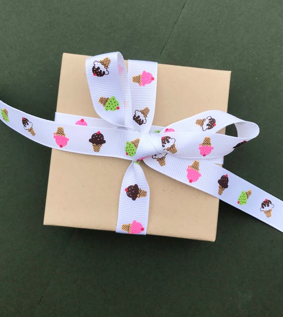 Berties Bows Ice Cream Grosgrain Ribbon 16mm 2 Colours Multi Item Savings