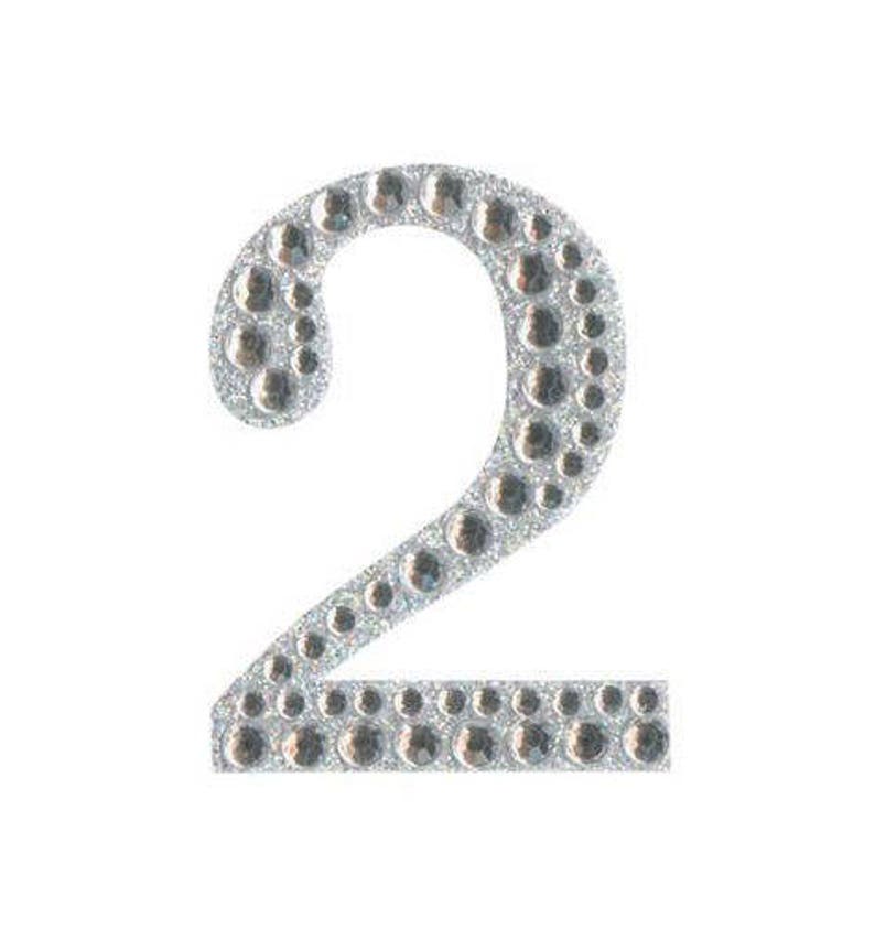 Self Adhesive Diamante Number Stickers Peel Off Diamante Etsy