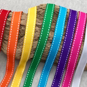 Cinta para coser a caballo de 1/2" - Adorno de grogrén de 13 mm - Adornos brillantes - Variedad de colores - Manualidades de verano - Papel de regalo - Lazo de cumpleaños