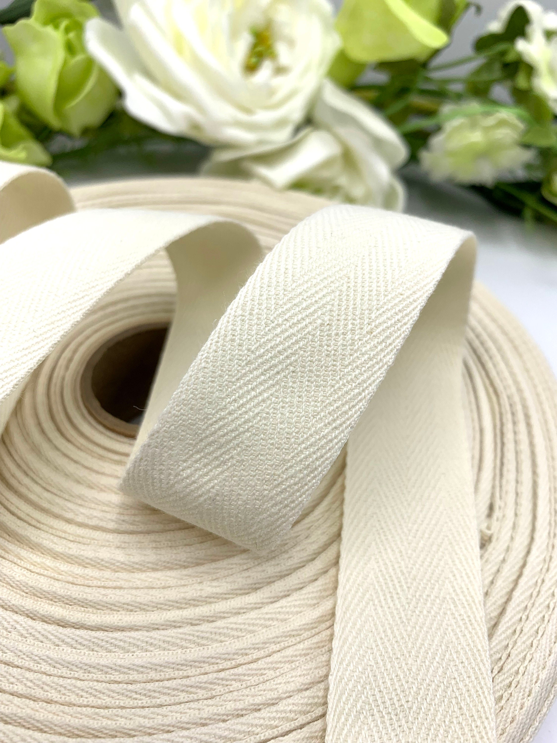 3/8 Color Herringbone Ribbon, Soft Twill Tape for Sewing Home Textile  Products as Towels, Cotton/polyester Wrapping Ribbon, Garment Labels 