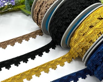 Treccia con frange a occhiello per cucito, tappezzeria e accessori per l'arredamento - 4 colori