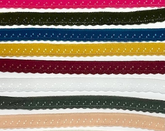 11mm Pre-Folded Picot Edge Lingerie Elastic Trim
