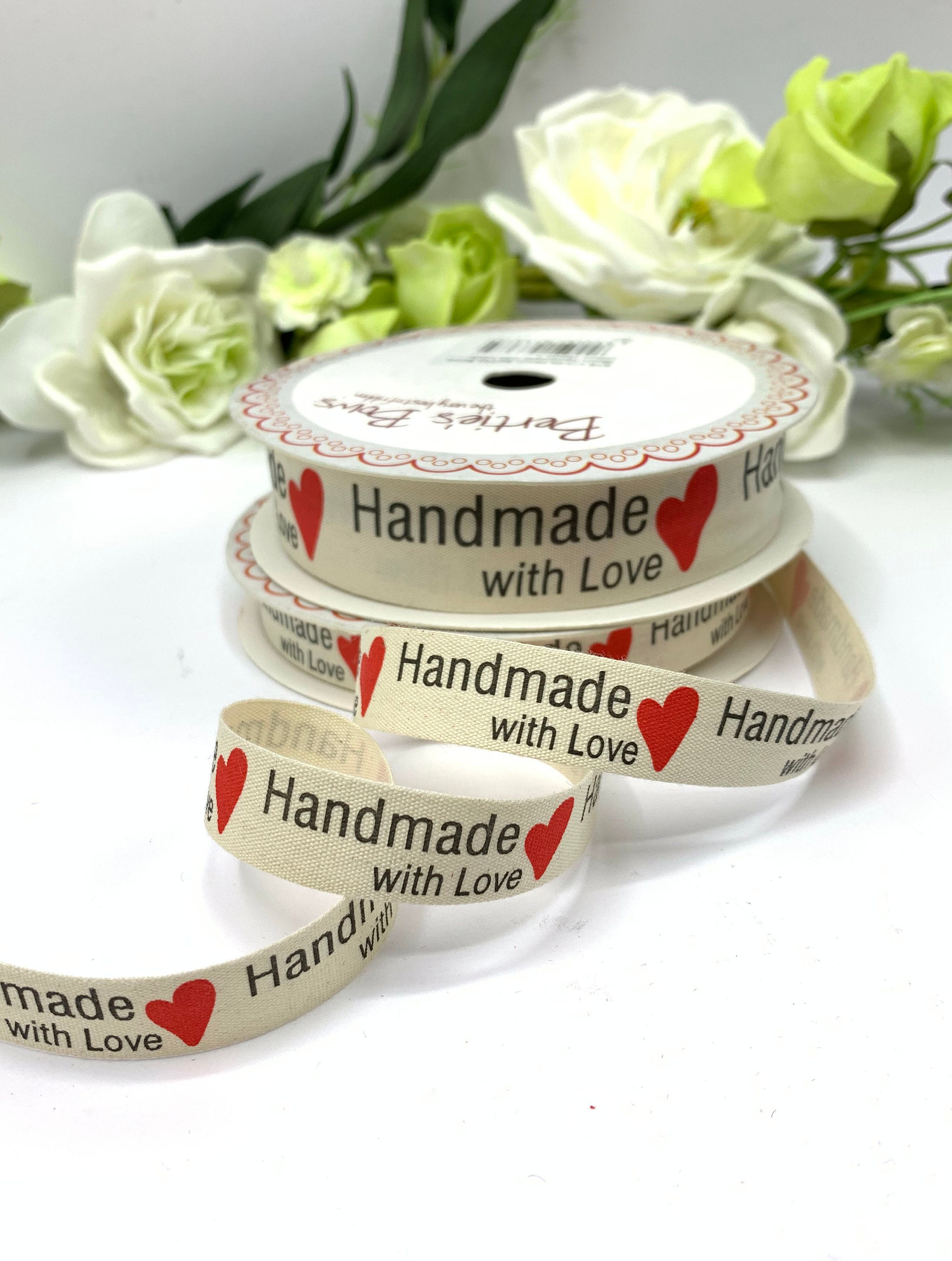 Sew in Fabric Handmade With Love Labels 5/8 Inch and 1 Inch ...