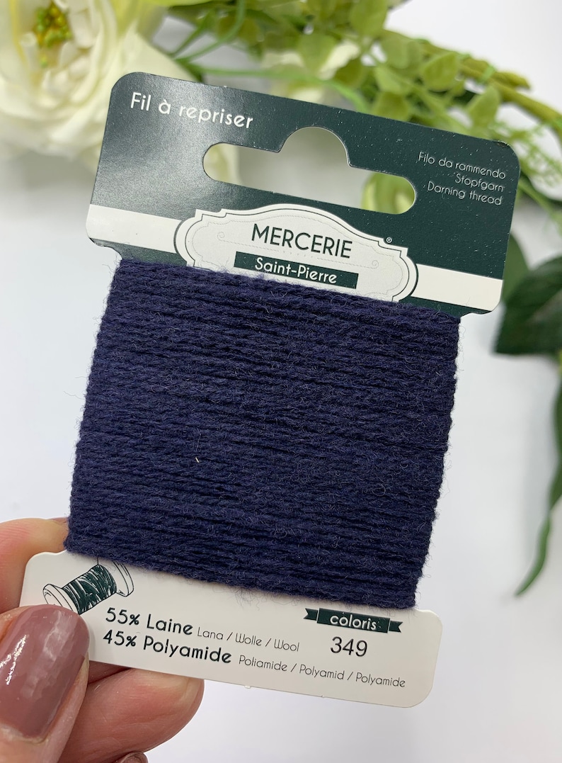 Blue Darning Wool Mending Thread for Knitwear Socks and - Etsy UK