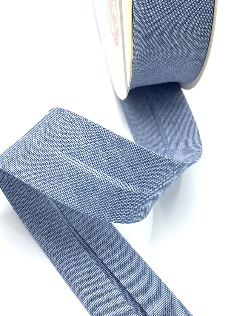 30mm Denim Bias Binding Double Fold Denim Blue Bias Tape Etsy UK