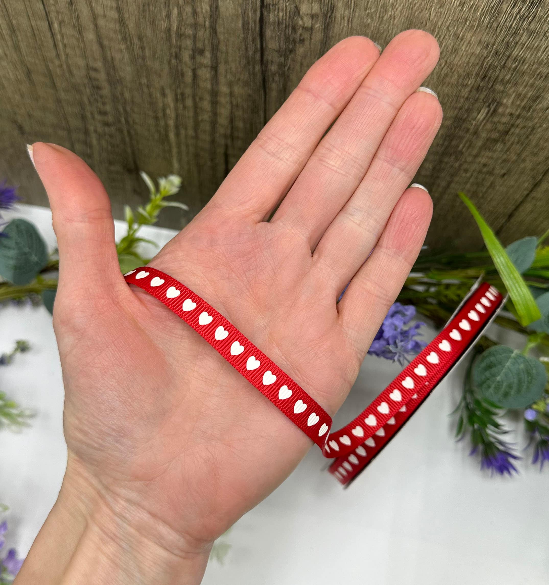 Nastro in organza colorato con cuore d'amore da 2,5 cm x 20 metri per fiocco fatto a mano, matrimonio, decorazione di San Valentino, confezione floreale regalo  15