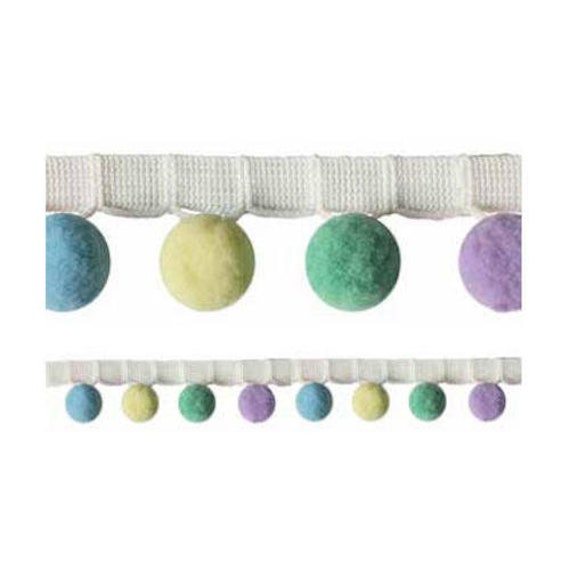 Simplicity Pompom Fringe Trim - White (per metre) Simplicity Pompom Fringe Trim - White (per metre)