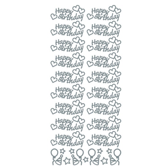 Happy Birthday Peeloff Stickers Happy Birthday Peeloff Stickers